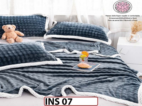 Patura Cocolino Super Moale pentru pat dublu INS07 Patura Cocolino Super Moale pentru pat dublu INS07