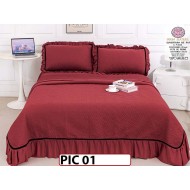 Cuvertura cu 3 piese din Catifea - PIC 01