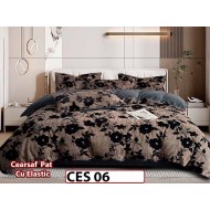 Lenjerie pentru pat dublu pufoasa din Blanita artificiala Tip Iepure din 6 piese - CES 06