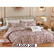 Lenjerie din finet 6 piese si cearceaf cu Elastic - AJOJO208