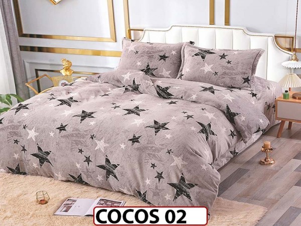 Lenjerie De Pat Cocolino de 2 Persoane cu 4 piese - COCOS 02 Lenjerie De Pat Cocolino de 2 Persoane cu 4 piese - COCOS 02