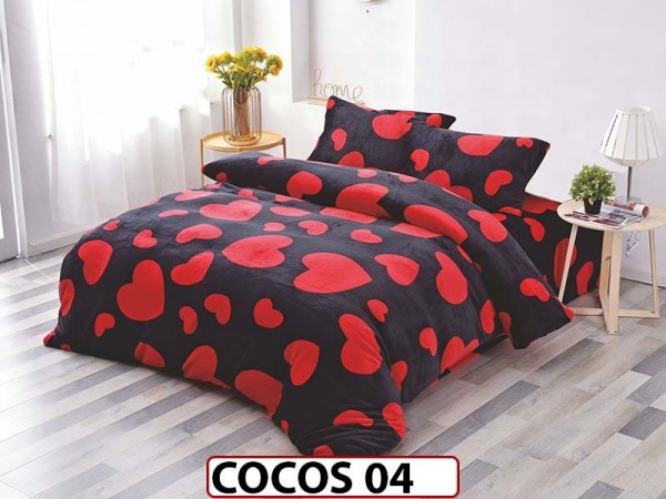 Lenjerie De Pat Cocolino de 2 Persoane cu 4 piese - COCOS 04