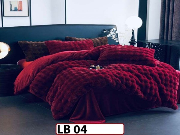 Lenjerie din Blanita artificiala Tip Iepure din 4 piese - LB 04 Lenjerie din Blanita artificiala Tip Iepure din 4 piese - LB 04