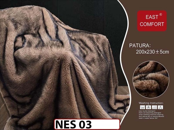 Patura Pufoasa din Blanita Artificiala de Nurca- NES 03 Patura Pufoasa din Blanita Artificiala de Nurca- NES 03