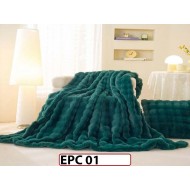 Patura Pufoasa din Blanita Artificiala Tip Iepure cu Fermoar- EPC01