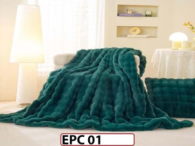 Patura Pufoasa din Blanita Artificiala Tip Iepure cu Fermoar- EPC01