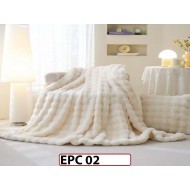 Patura Pufoasa din Blanita Artificiala Tip Iepure cu Fermoar- EPC02