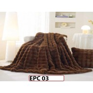 Patura Pufoasa din Blanita Artificiala Tip Iepure cu Fermoar- EPC03