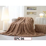 Patura Pufoasa din Blanita Artificiala Tip Iepure cu Fermoar- EPC06