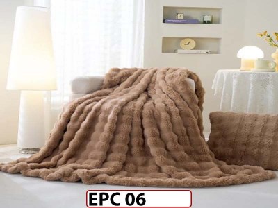 Patura Pufoasa din Blanita Artificiala Tip Iepure cu Fermoar- EPC06