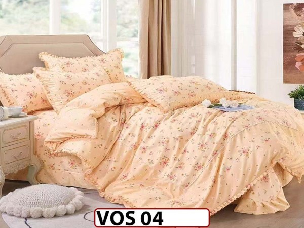 Lenjerie DELUXE din Bumbac Finetat cu volanase - VOS 04 Lenjerie DELUXE din Bumbac Finetat cu volanase - VOS 04