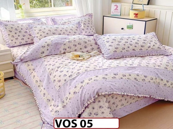 Lenjerie DELUXE din Bumbac Finetat cu volanase - VOS 05 Lenjerie DELUXE din Bumbac Finetat cu volanase - VOS 05