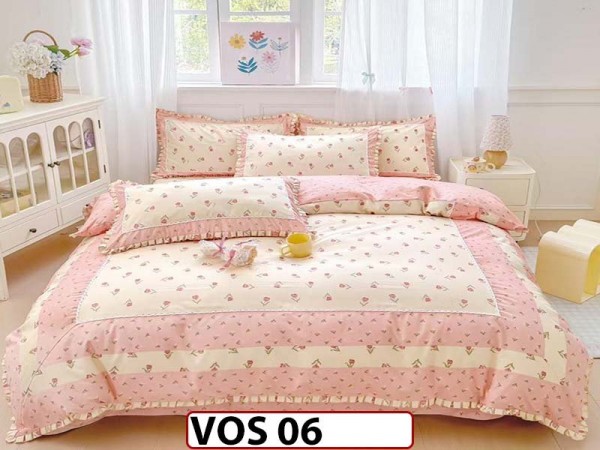 Lenjerie DELUXE din Bumbac Finetat cu volanase - VOS 06 Lenjerie DELUXE din Bumbac Finetat cu volanase - VOS 06