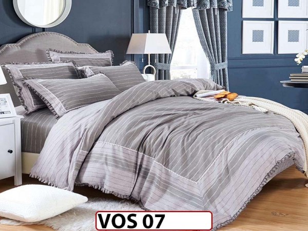 Lenjerie DELUXE din Bumbac Finetat cu volanase - VOS 07 Lenjerie DELUXE din Bumbac Finetat cu volanase - VOS 07