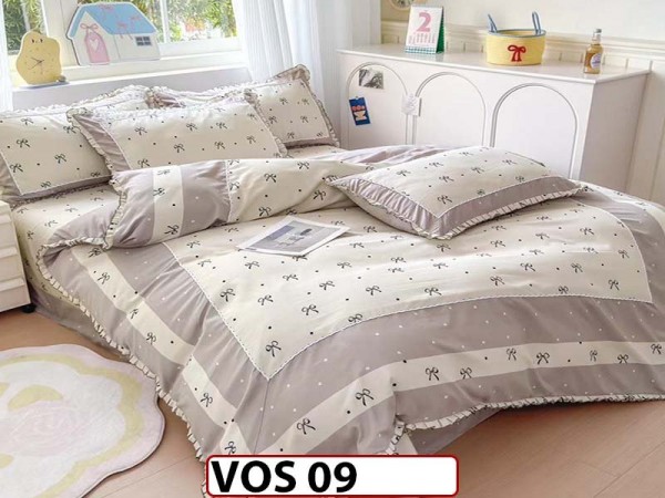 Lenjerie DELUXE din Bumbac Finetat cu volanase - VOS 09 Lenjerie DELUXE din Bumbac Finetat cu volanase - VOS 09