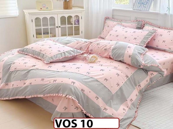 Lenjerie DELUXE din Bumbac Finetat cu volanase - VOS 10 Lenjerie DELUXE din Bumbac Finetat cu volanase - VOS 10