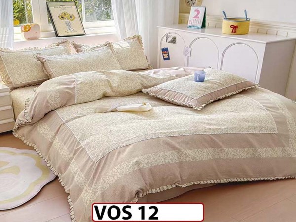 Lenjerie DELUXE din Bumbac Finetat cu volanase - VOS 12 Lenjerie DELUXE din Bumbac Finetat cu volanase - VOS 12