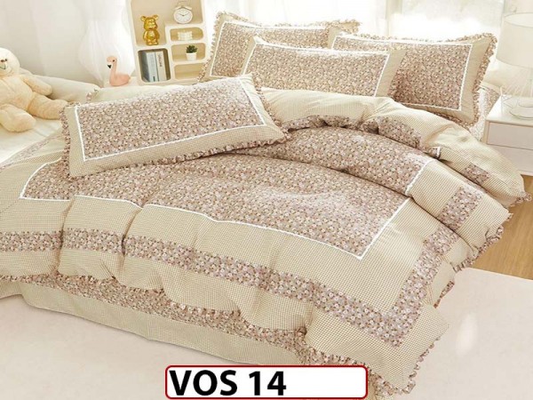 Lenjerie DELUXE din Bumbac Finetat cu volanase - VOS 14 Lenjerie DELUXE din Bumbac Finetat cu volanase - VOS 14