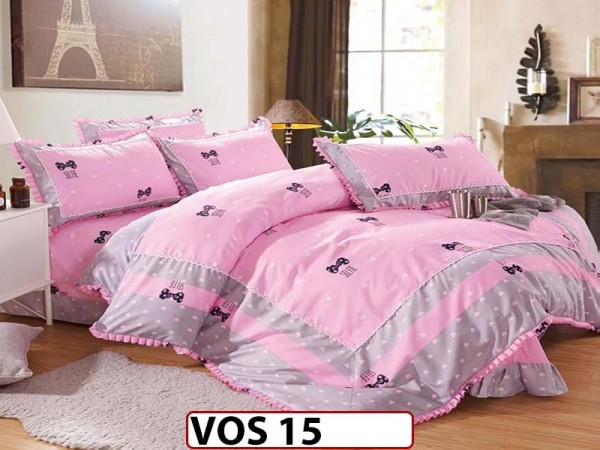 Lenjerie DELUXE din Bumbac Finetat cu volanase - VOS 15 Lenjerie DELUXE din Bumbac Finetat cu volanase - VOS 15