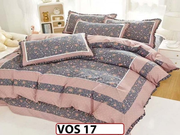 Lenjerie DELUXE din Bumbac Finetat cu volanase - VOS 17 Lenjerie DELUXE din Bumbac Finetat cu volanase - VOS 17