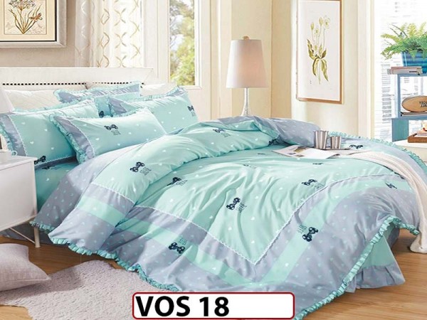 Lenjerie DELUXE din Bumbac Finetat cu volanase - VOS 18 Lenjerie DELUXE din Bumbac Finetat cu volanase - VOS 18