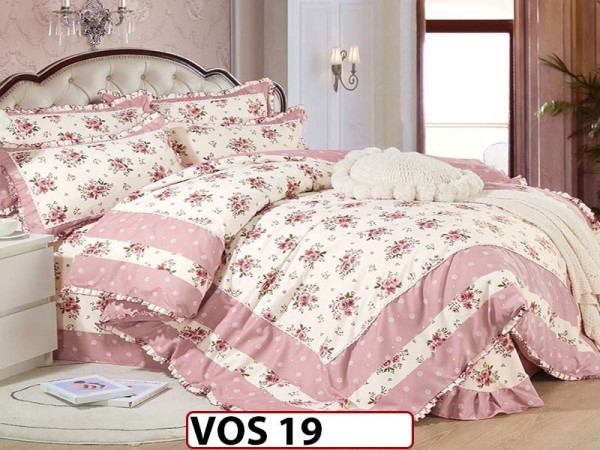 Lenjerie DELUXE din Bumbac Finetat cu volanase - VOS 19
