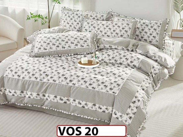 Lenjerie DELUXE din Bumbac Finetat cu volanase - VOS 20 Lenjerie DELUXE din Bumbac Finetat cu volanase - VOS 20