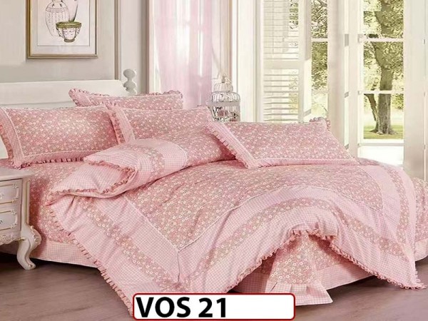 Lenjerie DELUXE din Bumbac Finetat cu volanase - VOS 21 Lenjerie DELUXE din Bumbac Finetat cu volanase - VOS 21