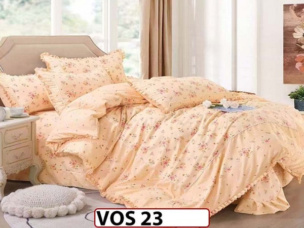 Lenjerie DELUXE din Bumbac Finetat cu volanase - VOS 23 Lenjerie DELUXE din Bumbac Finetat cu volanase - VOS 23