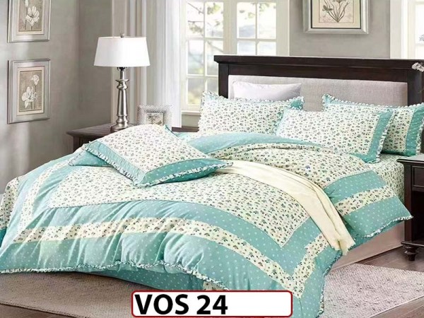 Lenjerie DELUXE din Bumbac Finetat cu volanase - VOS 24 Lenjerie DELUXE din Bumbac Finetat cu volanase - VOS 24