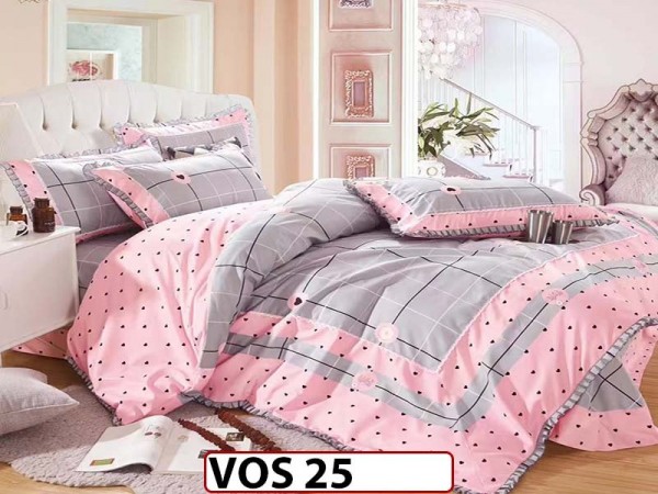 Lenjerie DELUXE din Bumbac Finetat cu volanase - VOS 25 Lenjerie DELUXE din Bumbac Finetat cu volanase - VOS 25