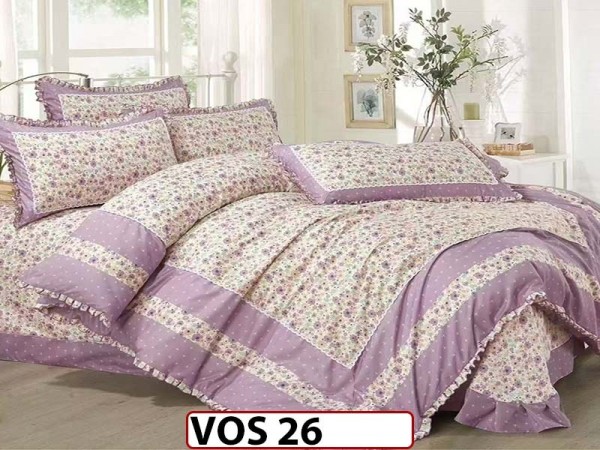 Lenjerie DELUXE din Bumbac Finetat cu volanase - VOS 26 Lenjerie DELUXE din Bumbac Finetat cu volanase - VOS 26