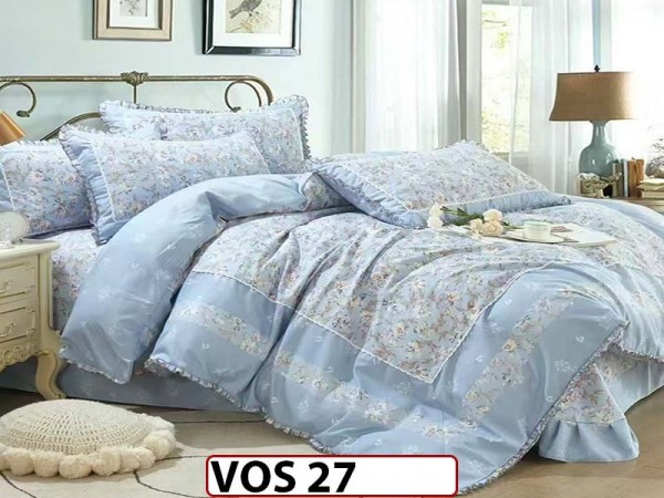 Lenjerie DELUXE din Bumbac Finetat cu volanase - VOS 27 Lenjerie DELUXE din Bumbac Finetat cu volanase - VOS 27