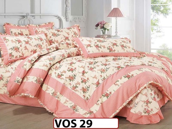 Lenjerie DELUXE din Bumbac Finetat cu volanase - VOS 29 Lenjerie DELUXE din Bumbac Finetat cu volanase - VOS 29