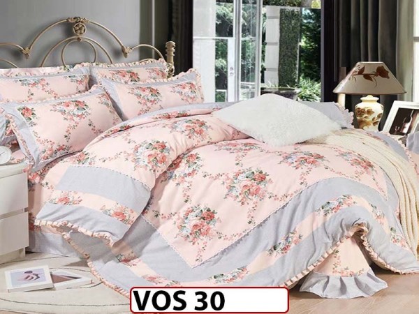 Lenjerie DELUXE din Bumbac Finetat cu volanase - VOS 30 Lenjerie DELUXE din Bumbac Finetat cu volanase - VOS 30