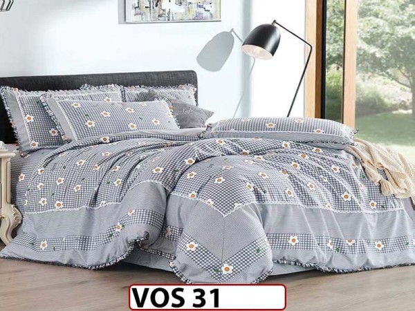 Lenjerie DELUXE din Bumbac Finetat cu volanase - VOS 31 Lenjerie DELUXE din Bumbac Finetat cu volanase - VOS 31