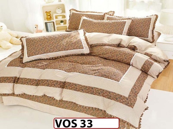 Lenjerie DELUXE din Bumbac Finetat cu volanase - VOS 33 Lenjerie DELUXE din Bumbac Finetat cu volanase - VOS 33