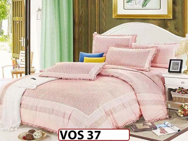 Lenjerie DELUXE din Bumbac Finetat cu volanase - VOS 37 Lenjerie DELUXE din Bumbac Finetat cu volanase - VOS 37