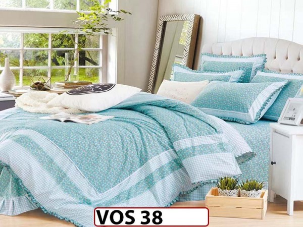 Lenjerie DELUXE din Bumbac Finetat cu volanase - VOS 38 Lenjerie DELUXE din Bumbac Finetat cu volanase - VOS 38
