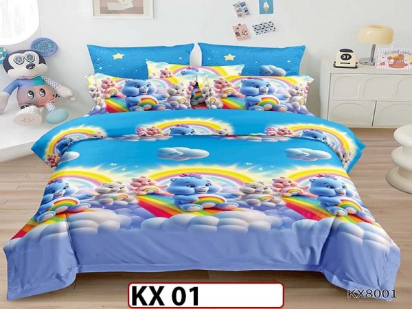Lenjerie din finet 4 piese 1 Persoana Cearceaf cu Elastec - KX 01 Lenjerie din finet 4 piese 1 Persoana Cearceaf cu Elastec - KX 01