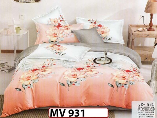Lenjerie din bumbac Satinat 4 piese Casa New Concept - MV931