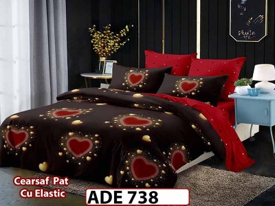 Lenjerie din finet  6 piese si cearceaf cu elastic - ADE 738