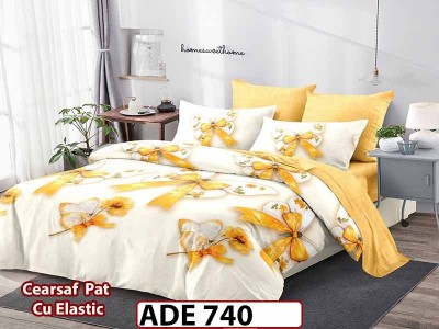 Lenjerie din finet  6 piese si cearceaf cu elastic - ADE 740