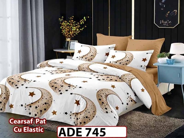 Lenjerie din finet 6 piese si cearceaf cu elastic - ADE 745 Lenjerie din finet 6 piese si cearceaf cu elastic - ADE 745