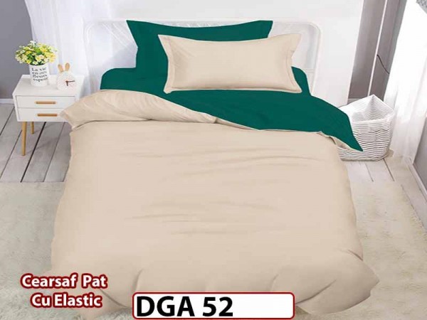 Lenjerie din finet 4 piese 1 Persoana Cearceaf cu Elastec - DGA 52