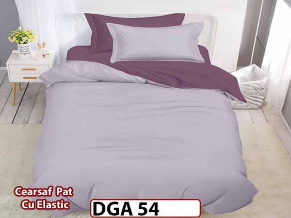 Lenjerie din finet 4 piese 1 Persoana Cearceaf cu Elastec - DGA 54