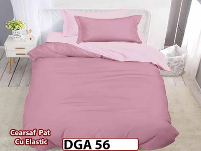 Lenjerie din finet 4 piese 1 Persoana Cearceaf cu Elastec - DGA 56