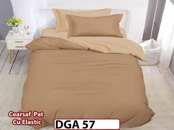 Lenjerie din finet 4 piese 1 Persoana Cearceaf cu Elastec - DGA 57