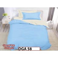 Lenjerie din finet 4 piese 1 Persoana Cearceaf cu Elastec - DGA 58