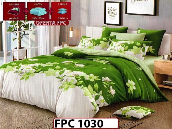 SET Lenjerie din Finet 6 Piese + Pilota 200x220cm + 2 Perne 50x70cm - FPC 1030 SET Lenjerie din Finet 6 Piese + Pilota 200x220cm + 2 Perne 50x70cm - FPC 1030